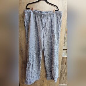 Levi's Grey and White Stripped Cotton Joggers Wide Leg Pants